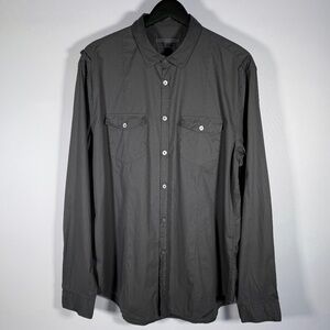 John Varvatos Gray Button-Up Shirt - Men’s L